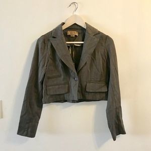 Karen Zambos Vintage Cropped Herringbone Jacket